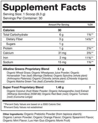 What Does Organic Green Juice Superfood Powder - 9.8 Oz.organifi Mean?